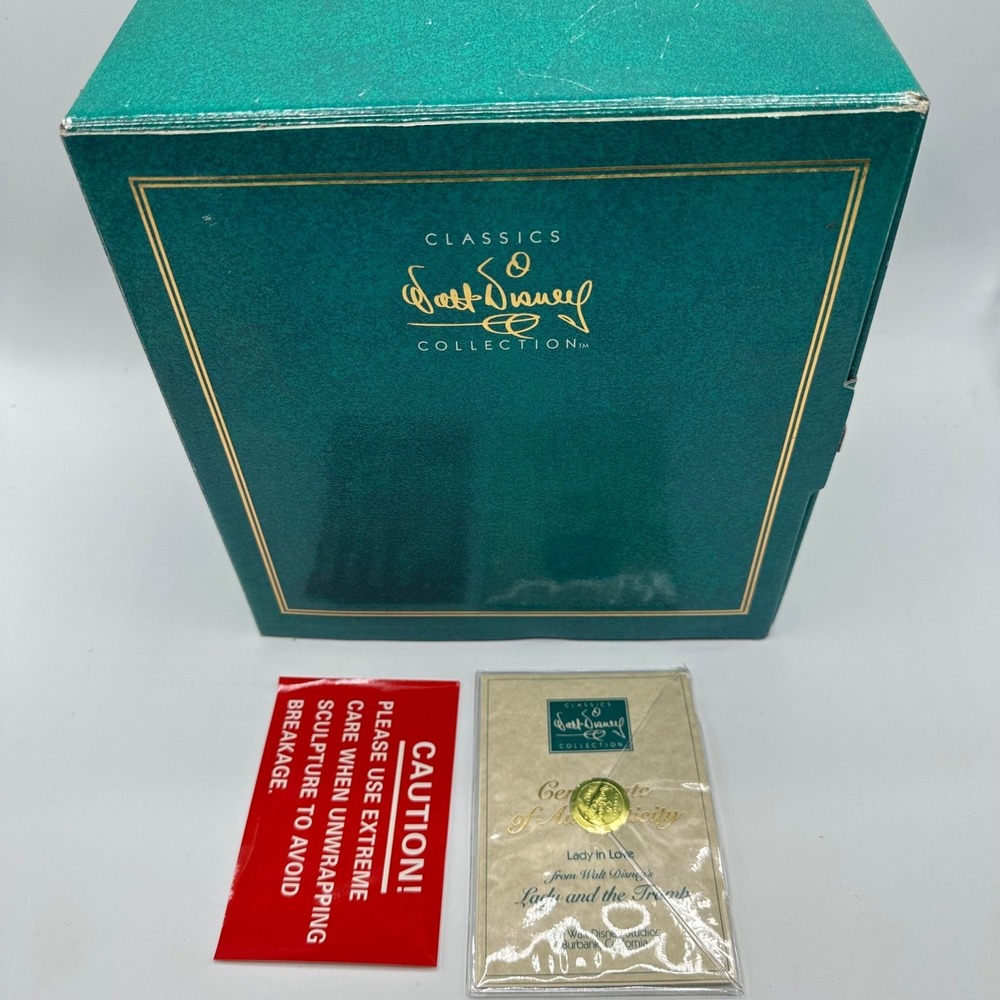 WDCC Disney Lady and the Tramp Lady in Love Replacement Box COA Only No Figure